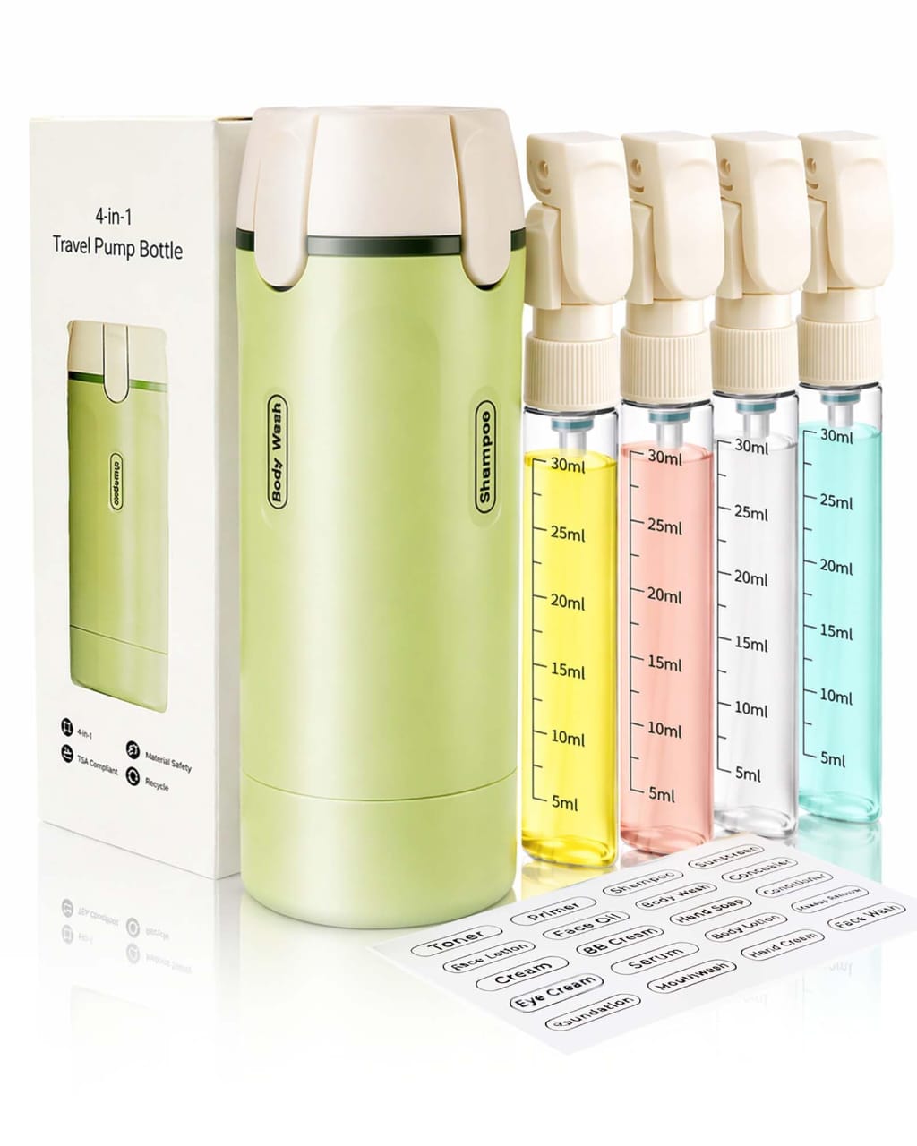 4-in-1 Travel Dispenser Bottle